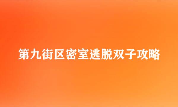 第九街区密室逃脱双子攻略