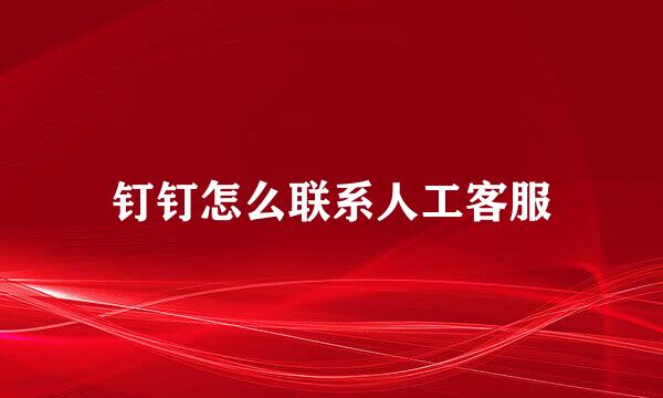 钉钉怎么联系人工客服