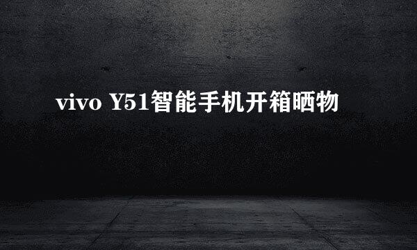 vivo Y51智能手机开箱晒物