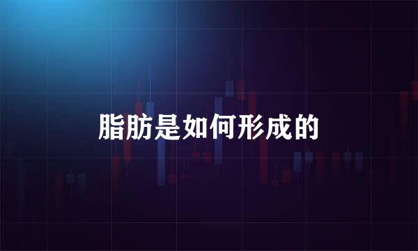 脂肪是如何形成的
