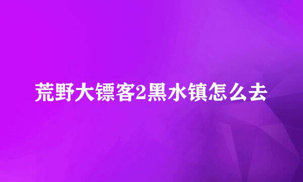 荒野大镖客2黑水镇怎么去