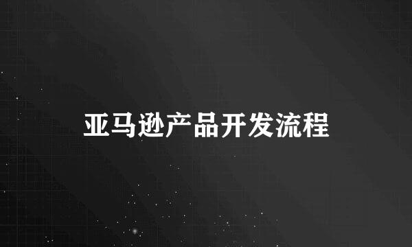 亚马逊产品开发流程