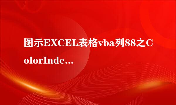 图示EXCEL表格vba列88之ColorIndex=xlAutomatic