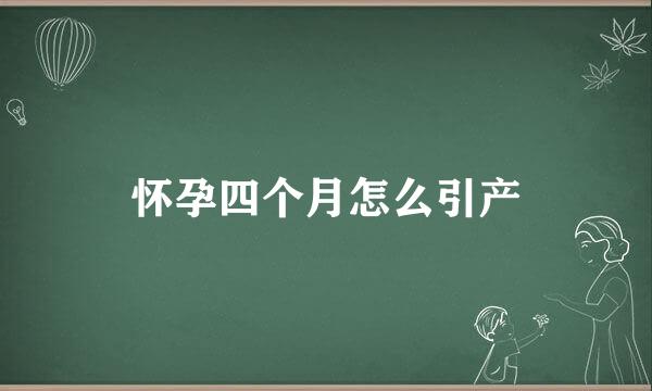 怀孕四个月怎么引产