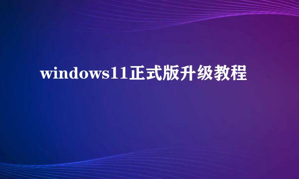 windows11正式版升级教程