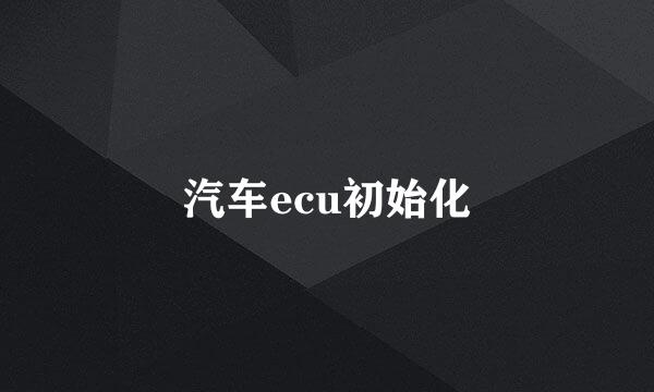 汽车ecu初始化
