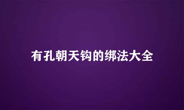 有孔朝天钩的绑法大全
