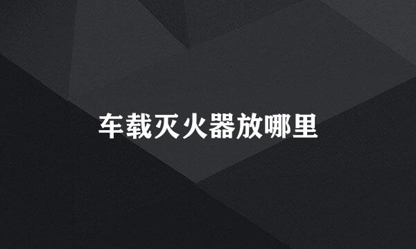 车载灭火器放哪里