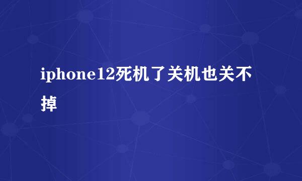 iphone12死机了关机也关不掉