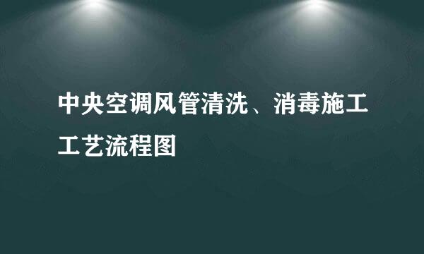 中央空调风管清洗、消毒施工工艺流程图