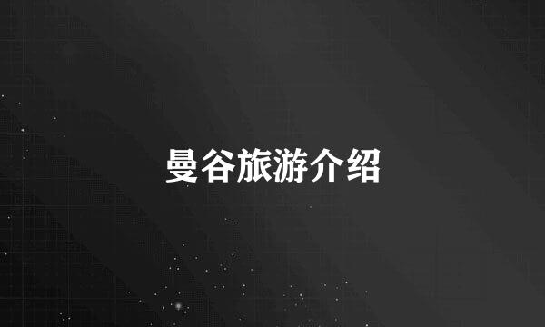 曼谷旅游介绍