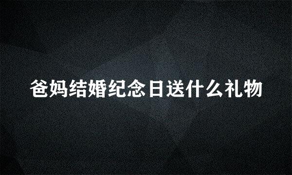 爸妈结婚纪念日送什么礼物