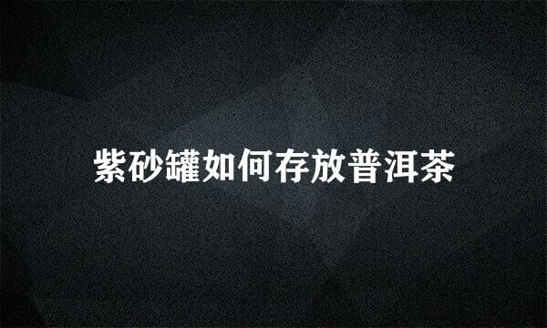 紫砂罐如何存放普洱茶