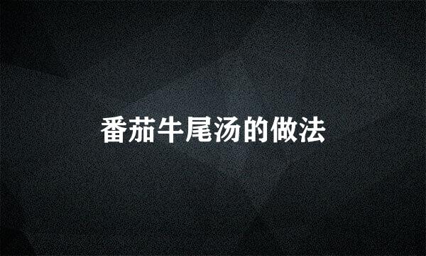 番茄牛尾汤的做法