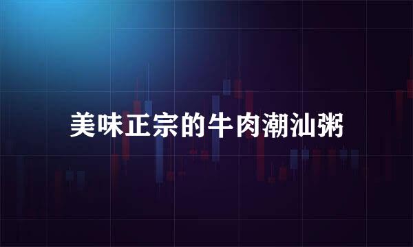 美味正宗的牛肉潮汕粥