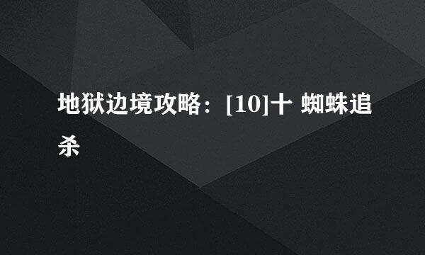 地狱边境攻略：[10]十 蜘蛛追杀