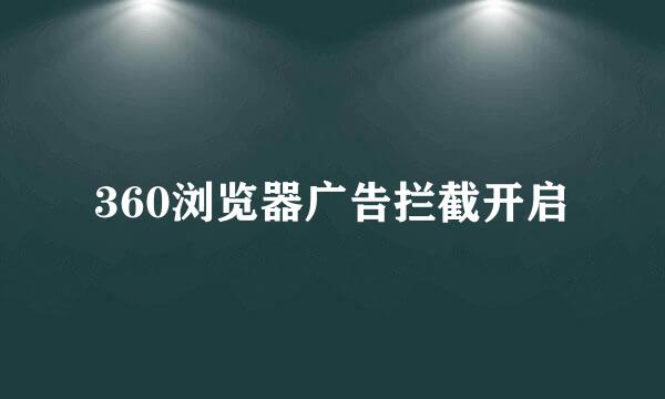 360浏览器广告拦截开启