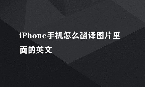iPhone手机怎么翻译图片里面的英文