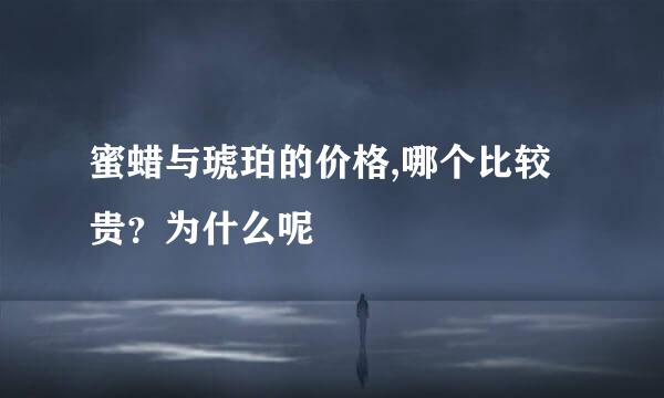 蜜蜡与琥珀的价格,哪个比较贵？为什么呢