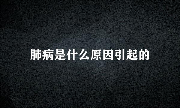 肺病是什么原因引起的