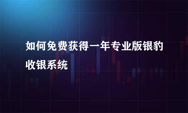 如何免费获得一年专业版银豹收银系统