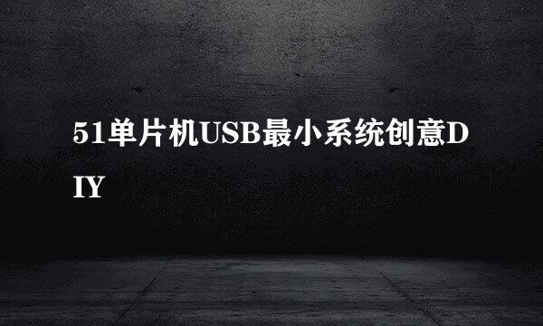 51单片机USB最小系统创意DIY