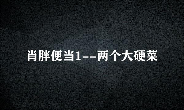 肖胖便当1--两个大硬菜