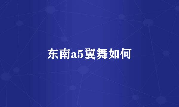 东南a5翼舞如何