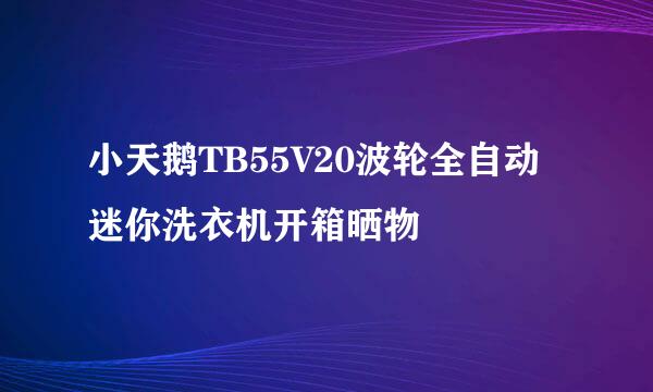 小天鹅TB55V20波轮全自动迷你洗衣机开箱晒物