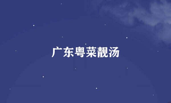 广东粤菜靓汤